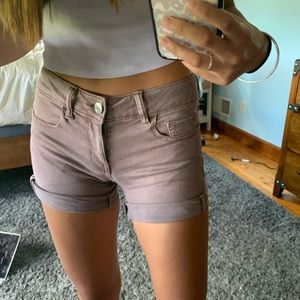 american eagle midi shorts